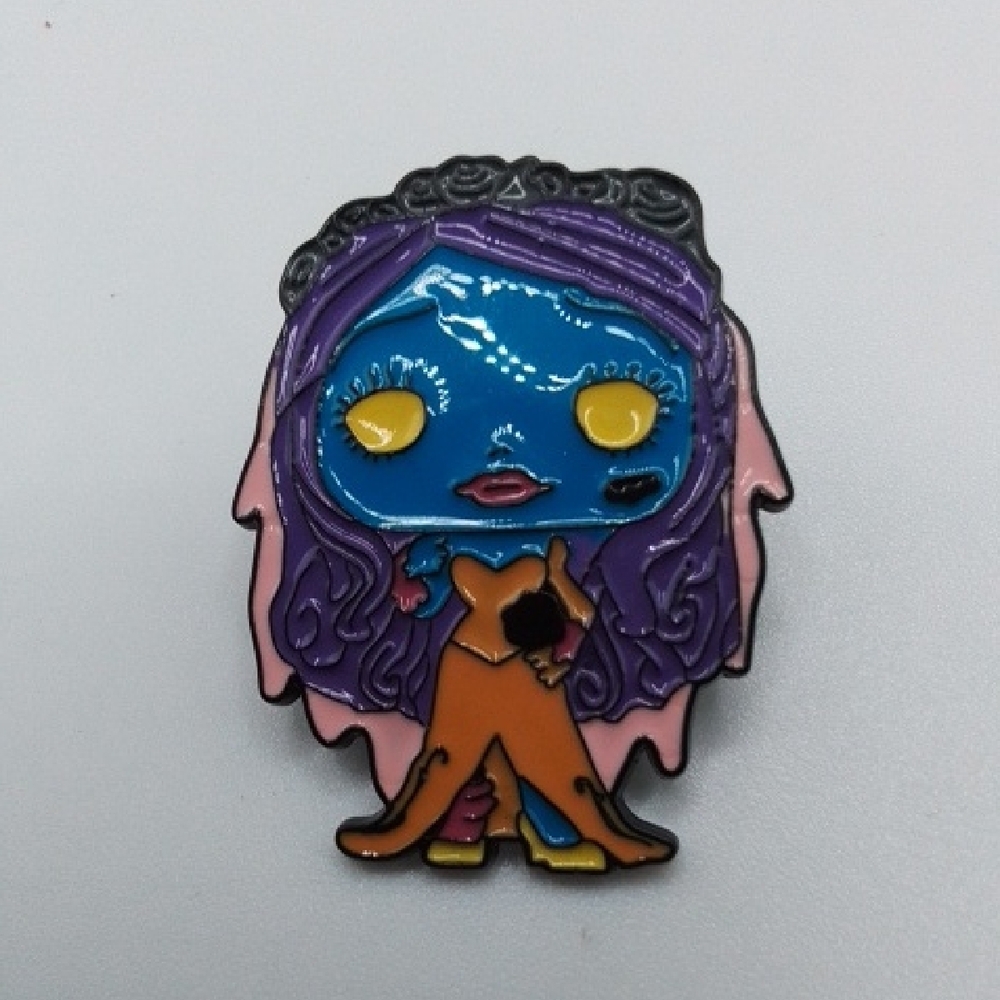 Corpse Bride Piin Unique Enamel Pin with Blue and Purple Character